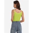 thumbnail image 2 of Women's Spaghetti Strap Ribbed Tank Tops Scoop Neck Sleeveless Slim Fit Camisole, 2 of 6