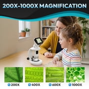 Contixo MS2 Kids Digital Microscope with 2.4 LCD Screen,STEM Science Toy for Students
