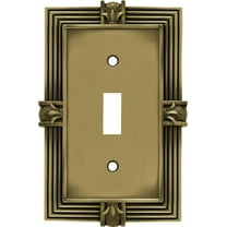 Franklin Brass Pineapple (1-Pack) Decorative Light Switch Cover Wall Plate Tumbled Antique Brass 1-Gang Toggle, Guards Electrical Outlet 64474