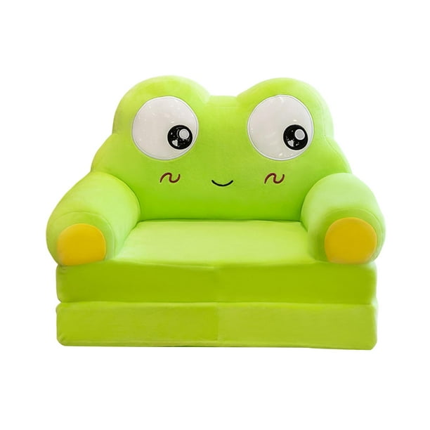 Sofá infantil, sofá cama, sofá infantil, plegable, para niñas, sillón para dormir, Rana de ojos grandes