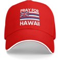 thumbnail image 1 of Pray for Hawaii Hat Support Hawaii Strong Hat Trucker Cap for Men Women Black, 1 of 8