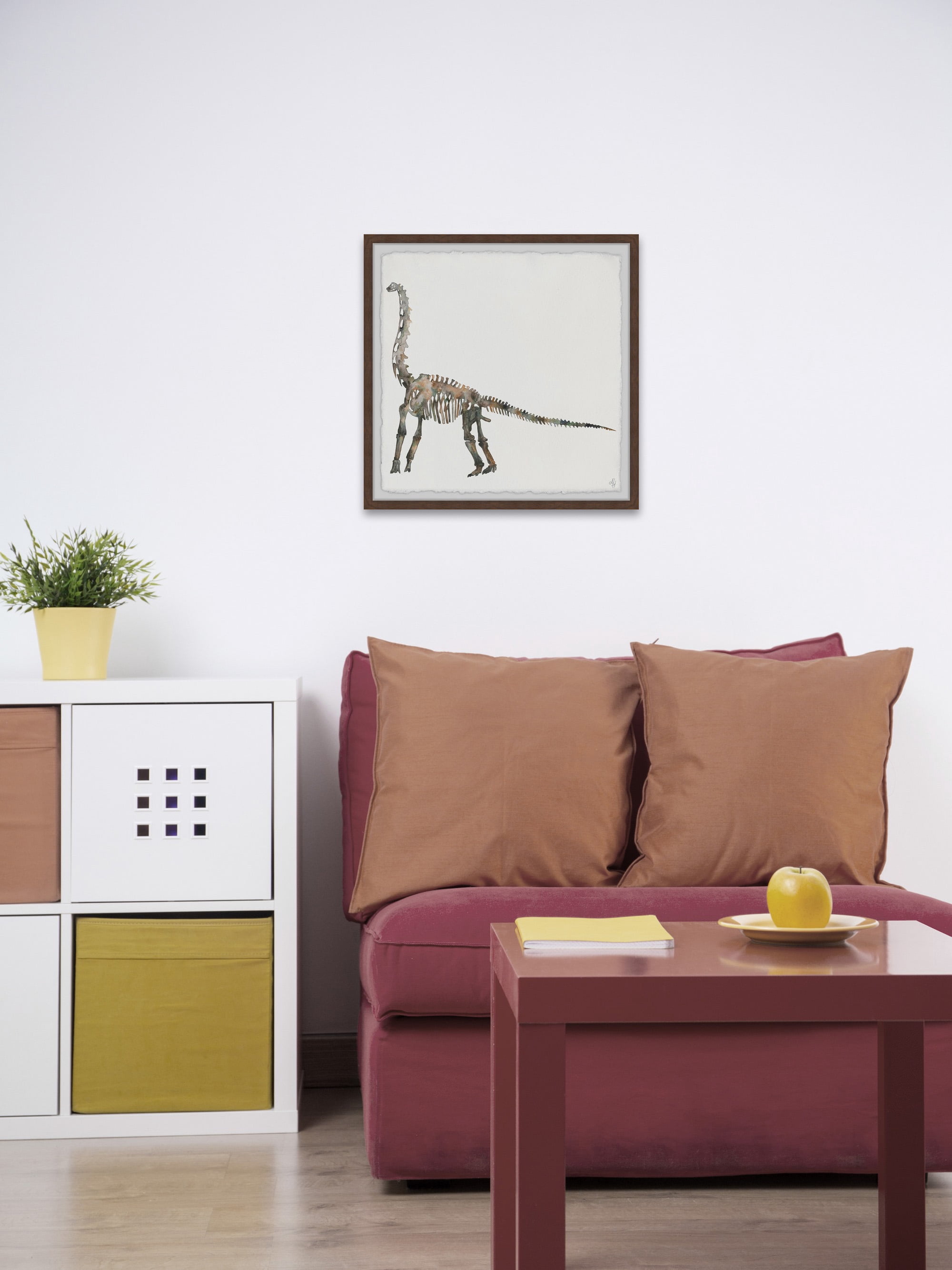 Marmont Hill Brachiosaurus Skeleton Framed Wall Art