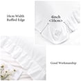 thumbnail image 7 of PiccoCasa Microfiber Ruffle Body Pillowcases with Envelope White 20"x54", 7 of 7