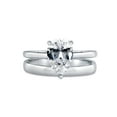thumbnail image 2 of BERRICLE Sterling Silver Solitaire Wedding Engagement Rings 1.8 Carat Pear Cut Cubic Zirconia CZ Ring Set for Women, Rhodium Plated Size 10, 2 of 12