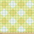 thumbnail image 2 of Ambesonne Yellow Abstract Fabric by the Yard Upholstery, Pastel Gingham Grid, 10 Yards, Cream and White, 2 of 5