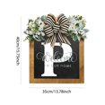 thumbnail image 1 of Señal De Bienvenida De Guirnalda Placa decorativa para puerta con 26 letras, adornos de madera para jardín, señal de bienvenida para puerta (P) Ndcxsfigh Libre de BPA, 1 of 6