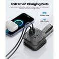 thumbnail image 5 of ORICO 5-in-1 Travel Power Strip Flat Plug Power Strip 2 Outlets 3  Port Long Extension Cord for Cruise, 5 of 7