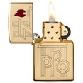 thumbnail image 2 of Zippo Abstract Logo Armor High Polish Brass Pocket Lighter, 2 of 7