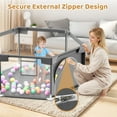 thumbnail image 5 of babyeap 50 Inch Baby Playpen,Fence Baby Play Yard for Indoors Outdoors,Hexagonal Toddler Playpen,Dark Gray, 5 of 7