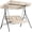Khaki, variant on Memoryfield Outdoor Porch Swing, 3-Seat Patio Glider Bench for Adults, Steel Frame Swing Chair for Backyard, Lawn & Garden, Red