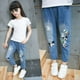 thumbnail image 1 of Ropa para niños, jeans para niñas, estilos de primavera y otoño, pantalones holgados de estilo occidental para niños de talla grande, pantalones casuales para niños de talla grande, 1 of 6