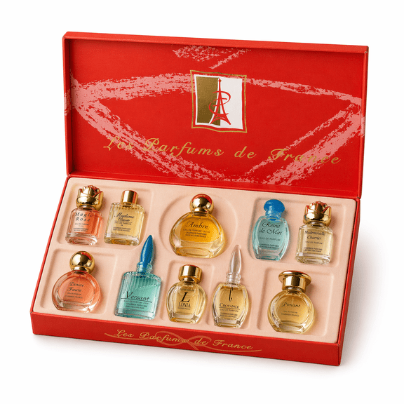 Charrier Parfums Les Parfums de France 10 Perfume Gift Set, 1.99 fl oz, Made in France