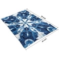 thumbnail image 4 of Indigo Tie Dye Floral Mandala Blanket,Comfortable Soft Flannel Throw Blanket,All Season,Warm Lightweight Blankets for Sofa Bed Couch Living Room Chair,40"x50", 4 of 4