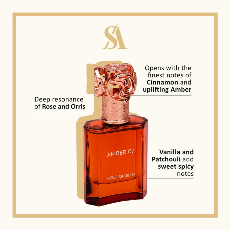 Swiss Arabian Amber 07, Arabian Perfume for Women and Men, 1.7 oz