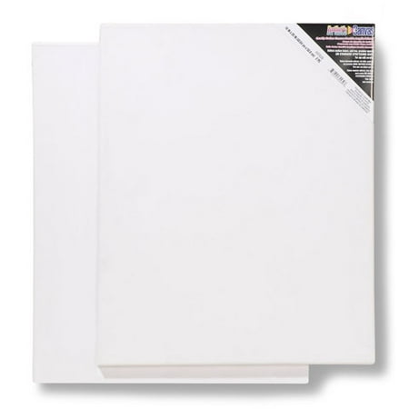 Artist Blank - Blank Prestretched Artist Canvas: 16 x 20 inches, 2 pack