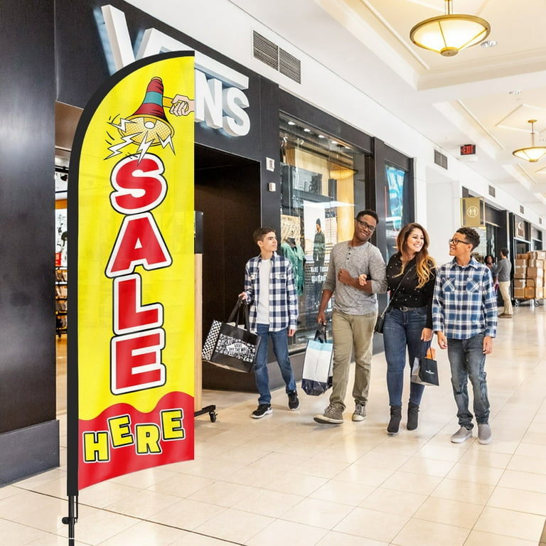 Fresh Produce Advertising Feather Banner Swooper Flag Sign