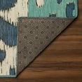 thumbnail image 3 of My Magic Carpet 2.5'x7' Machine Washable Non-Slip Kitchen Hallway Runner Rug, Ochre Ikat Steel Blue, 3 of 5