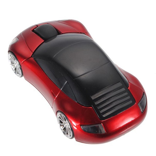 Ratón inalámbrico de 2,4 GHz con forma de coche, 3 botones, ordenador óptico, receptor USB inalámbrico, ratón para ordenador portátil de oficina seitruly EL1372-01