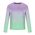 thumbnail image 4 of CHGBMOK Mens T Shirts Casual Round Neck Long Sleeve Pullover Printed T-Shirt Blouse,Sizes S-5XL, 4 of 4