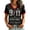Black#007, variant on Womens 9/11 Never Forget V Neck T Shirt Patriotic Memorial Graphic Tee Short Sleeve Stretchy Casual Summer Top for Daily Wear and Gifts, Army Green-L