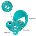 thumbnail image 3 of LILELIS Pool Rings Floats Baby Swimming Float Inflatable Baby Pool Float Ring over for Age of 136 Months with Removable Sun Canopy, Bottom Seat Support No Flip 15-Multicolor, 3 of 9