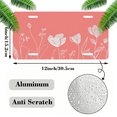 thumbnail image 2 of 1 Pcs 2D Flat License Plate Covers & Frames, White Flowers For Decorative Front, Waterproof For Decoration Aluminum License Plate Covers & Frames Cover For Men Women, 12" X 6", 2 of 7
