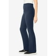 thumbnail image 3 of Woman Within Plus Size Stretch-Cotton Knit Pull-On Bootcut Pocket Leggings, 3 of 3