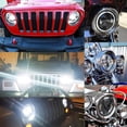 thumbnail image 2 of Faros Delanteros Led H4 Halo De Ángel P/wrangler Jeep Vocho Negro, 2 of 5