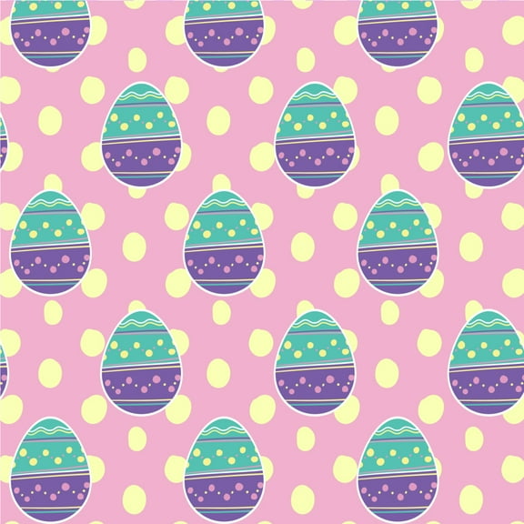 Cute Easter Egg Turquoise Purple Polka Dots Premium Roll Gift Wrap Wrapping Paper