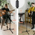 thumbnail image 6 of 4x Adjustable Height Microphone Stands Dual Mic Clip 90-degree Rotating Folding Type Boom Arm Tripod, 6 of 13