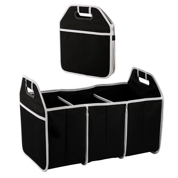 Frcctre Foldable Cargo Trunk Organizer, Portable Three Compartments