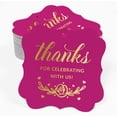 thumbnail image 2 of Inkdotpot Real Gold Foil Thanks For Celebrating With Us Bridal Shower-Baby Shower-Retirement-Wedding-Birthday Tags Favor Bracket Shape Hang Pack Of 50 Paper Tags, 2 of 7