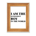 thumbnail image 1 of I Am The Handsomest Boy Desktop Wooden Photo Frame Display Picture Art Painting Multiple Sets, 1 of 3