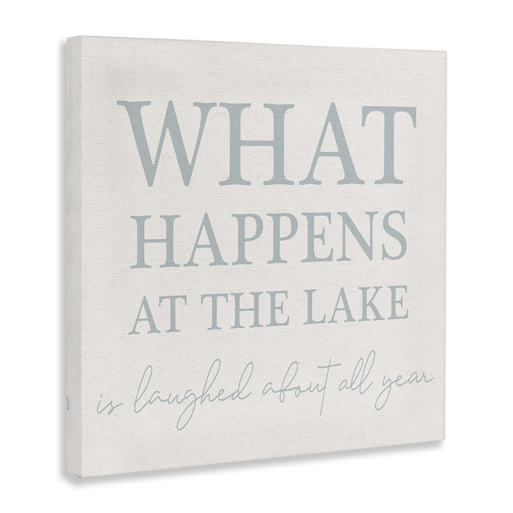 Stupell Industries What Happens At Lake Nautical & Beach Painting Wrapped Canvas Art Print Wall Art, 24 x 24