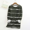 thumbnail image 2 of IROINNID Long Sleeve Shirts for Women Winter Warm Savings Women's Striped Loose Plush Top Thickened and Velvet Lamb Wool Warm Undershirt,Olive Green, 2 of 4