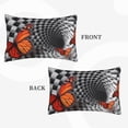 thumbnail image 2 of Daiia Butterflies Optical Illusion Bedding Waterproof Pillow Protector Zippered Queen – Bed Bug Proof Pillow Encasement-14"x20", 2 of 6