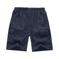 thumbnail image 2 of Dream Lifestyle Men Shorts Solid Color Pockets Plus Size Loose Knee Length Cargo Shorts for Daily Wear, 2 of 8