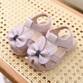 thumbnail image 2 of EnJoCho Toddler Baby Girl Cute Sandals Solid Color Breathable Shoe Dew Toe Shoe Bag Head Sandals Girl Sandals Baby Soft Shoe Covers Sandals for 0 to 2 Years, 2 of 5
