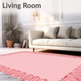 thumbnail image 2 of ODIKA 6'x9' Machine Washable Non-Slip Area Rug, Pastel Valentine Tree Collar with Ruffled Edge Design High Traffic Rug, Pink, 653508, 2 of 5