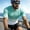Green, variant on USA Cycling Jersey for Men Short Sleeve Sun Protection UPF 50+ Printed Bike Biking Shirts American Flag Road Bicycle Clothing Full Zip Top Light Blue S