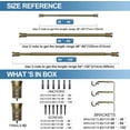 thumbnail image 5 of Urbanest Adjustable Single Curtain Rod Set Tribale Finials – 1 - Inch Diameter, With Renaissance Gold Rod, 48–84 Inches, 5 of 6