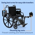 thumbnail image 3 of Medline Pediatric Wheelchair for Children - Promoting Comfort and Mobility, 14”W x 12”D Seat, 3 of 7