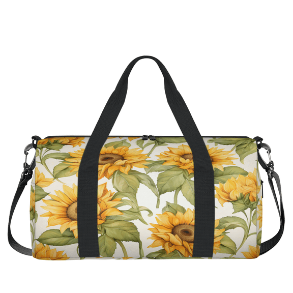 Herdesigns Sunflower Gym Bag for Women, Duffle Bag for Travel Sport, Lightweight Waterproof Carry on Weekender Overnight Dance Yoga Workout Bags