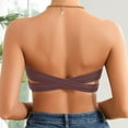 thumbnail image 5 of ASFGIMUJ Strapless Bra For Women Crossover Side Closure Non- Silicone Padded Bandeau Bras Wireless Tube Top Bra, 5 of 5
