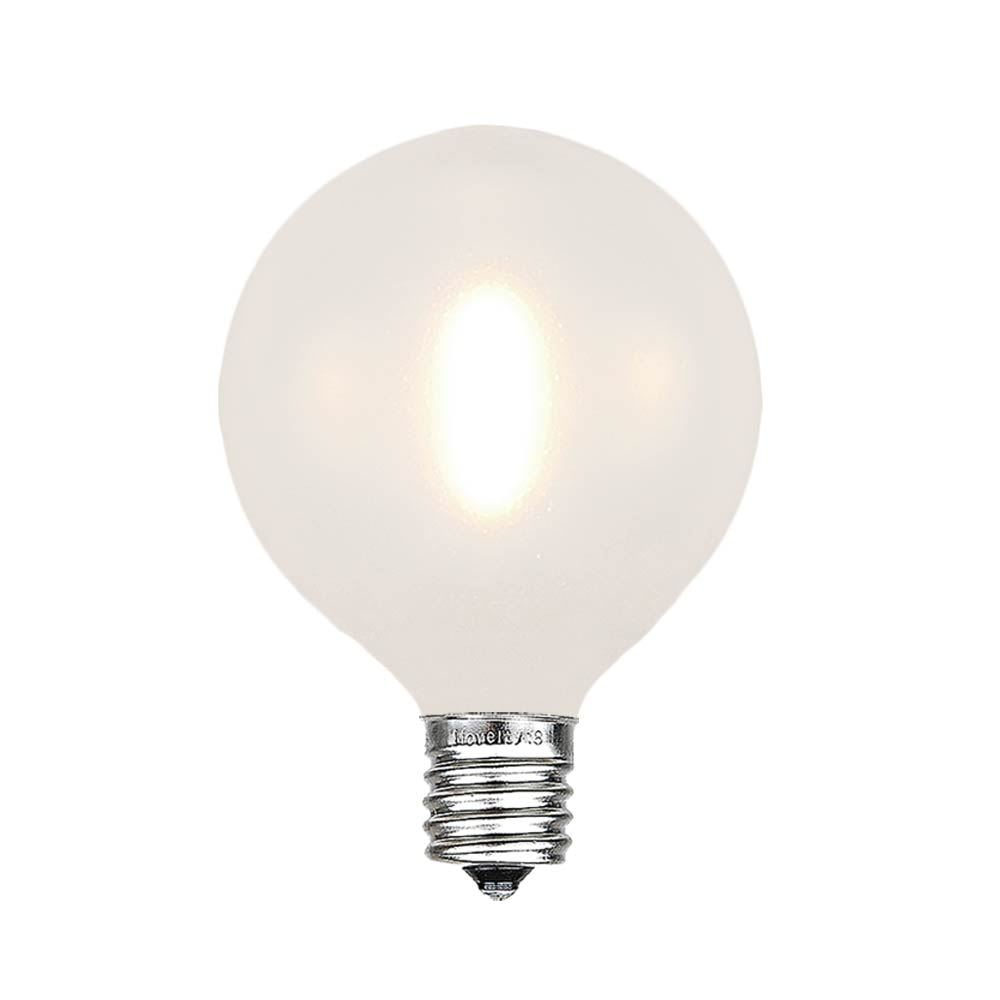 25 Pack G40 LED Replacement Bulbs Candelabra Screw Base, 0.6 Watt Warm White 