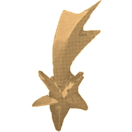 18K Yellow Gold Shooting Star Pendant - 21 mm