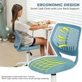 thumbnail image 3 of Homy Casa Adjustable Teen Desk Chair with Wheels, Swivel Office Chair with Mesh Back, Dusk Blue, 3 of 6