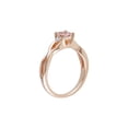 thumbnail image 2 of Morganite Ring 1/3 Carat (Ctw) with Diamonds in Rose Sterling Silver for Women, 2 of 5