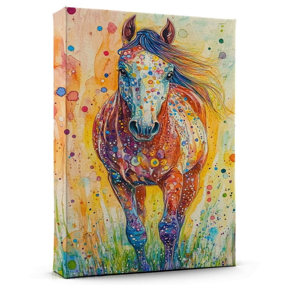 Horse Appaloosa Miniature Canvas Wall Art Animal Decor, Horse Appaloosa Miniature Canvas Prints Wild Animal Artwork for Living Room Bedroom Office 190HD539