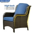 thumbnail image 3 of Ovios 6 Pieces Outdoor Patio Furniture Wicker Conversation Set Sectional Couch with Cushions & Glass Table, 3 of 8